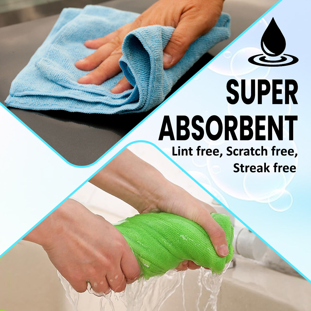 Microfiber Cleaning Cloth Car Cleaning Detailing Towels Washing Duster