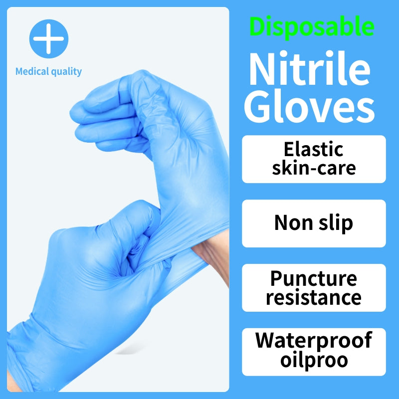 Nitrile Disposable Gloves – Blue (100pcs) | Powder-Free Medical Grade