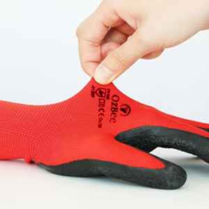 Breathable Fabric Back of Latex Gloves