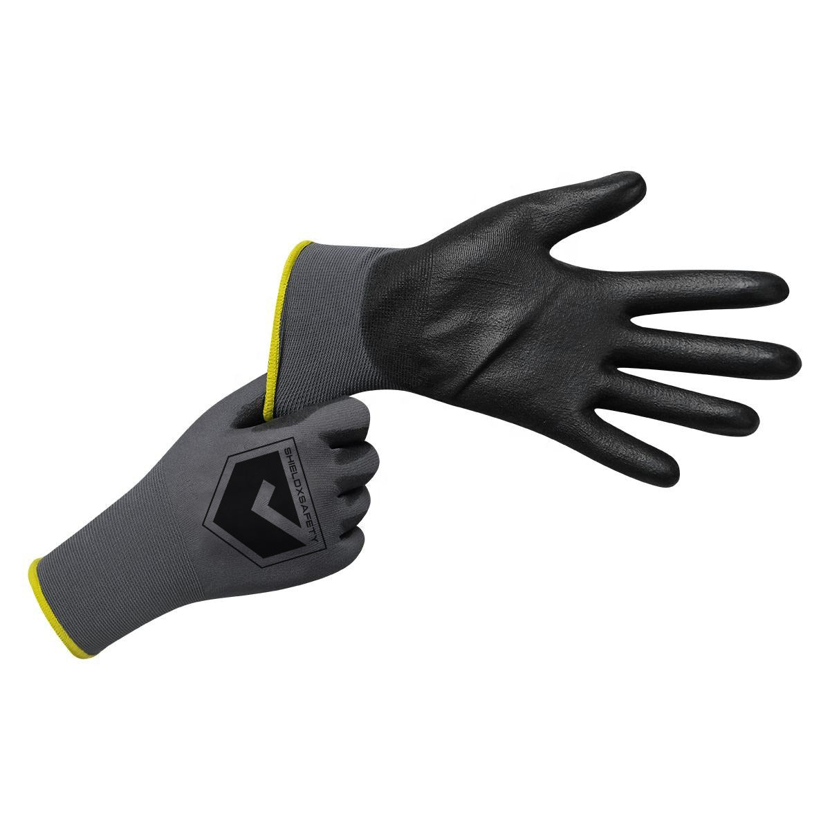 Work Gloves PU Coated General Purpose Hand Protection Garden Mechanic 6 Pairs