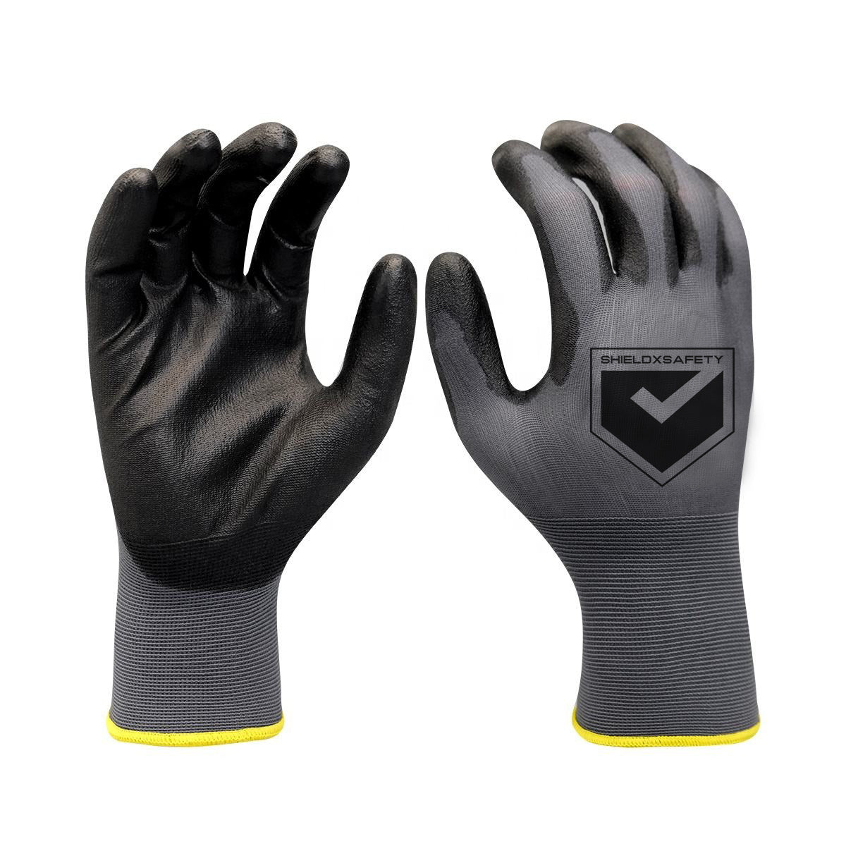 Work Gloves PU Coated General Purpose Hand Protection Garden Mechanic 6 Pairs