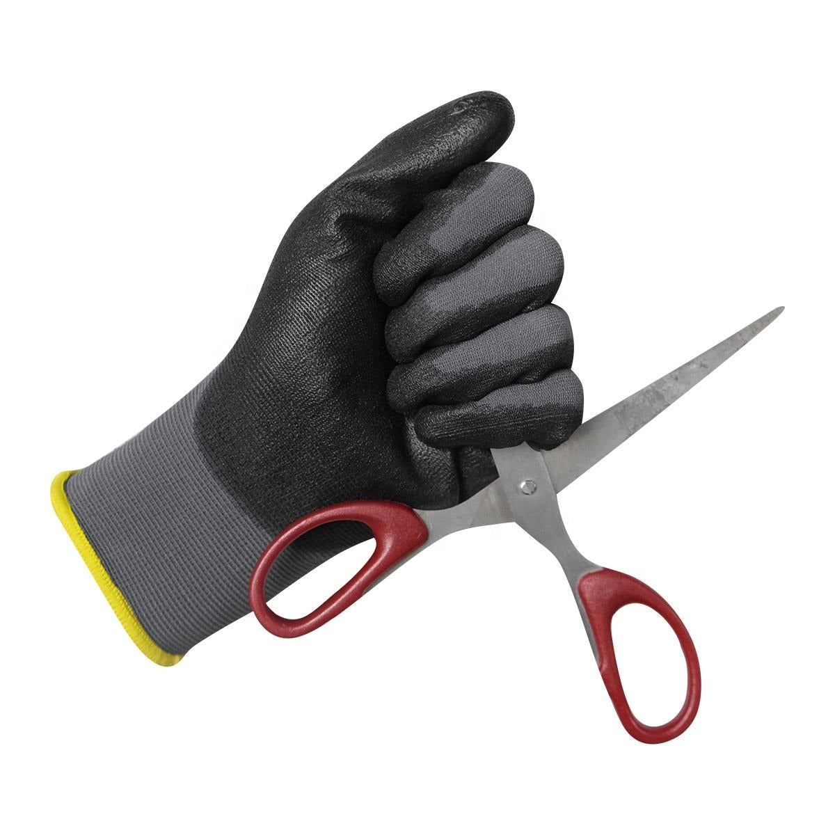 Work Gloves PU Coated General Purpose Hand Protection Garden Mechanic 6 Pairs